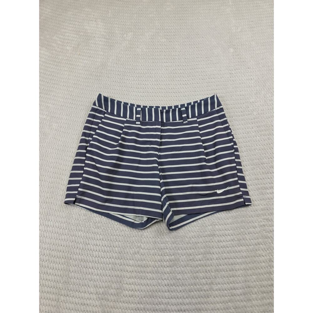 Nike Golf Shorts Womens 2 Dri Fit Pleated Striped